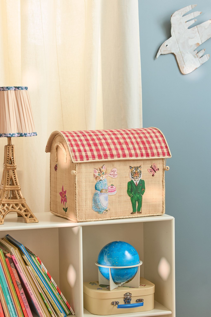 Raffia Storage Baskets with Nathalie Lété Theme - Set of 3 - Rice By Rice