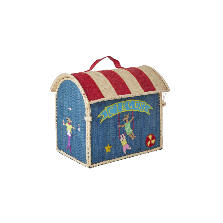 Raffia Kids Bag with Circus Theme - - Rice By Rice