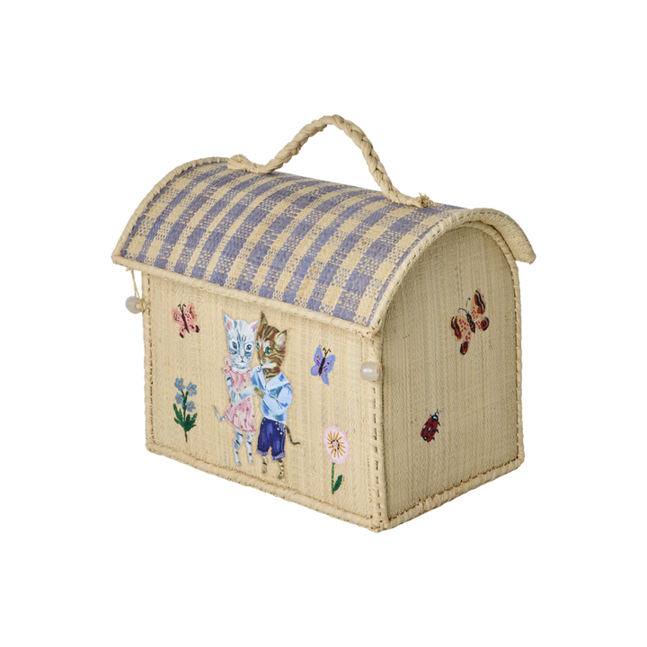 Raffia Kids Bag with Nathalie Lété Theme - Rice By Rice