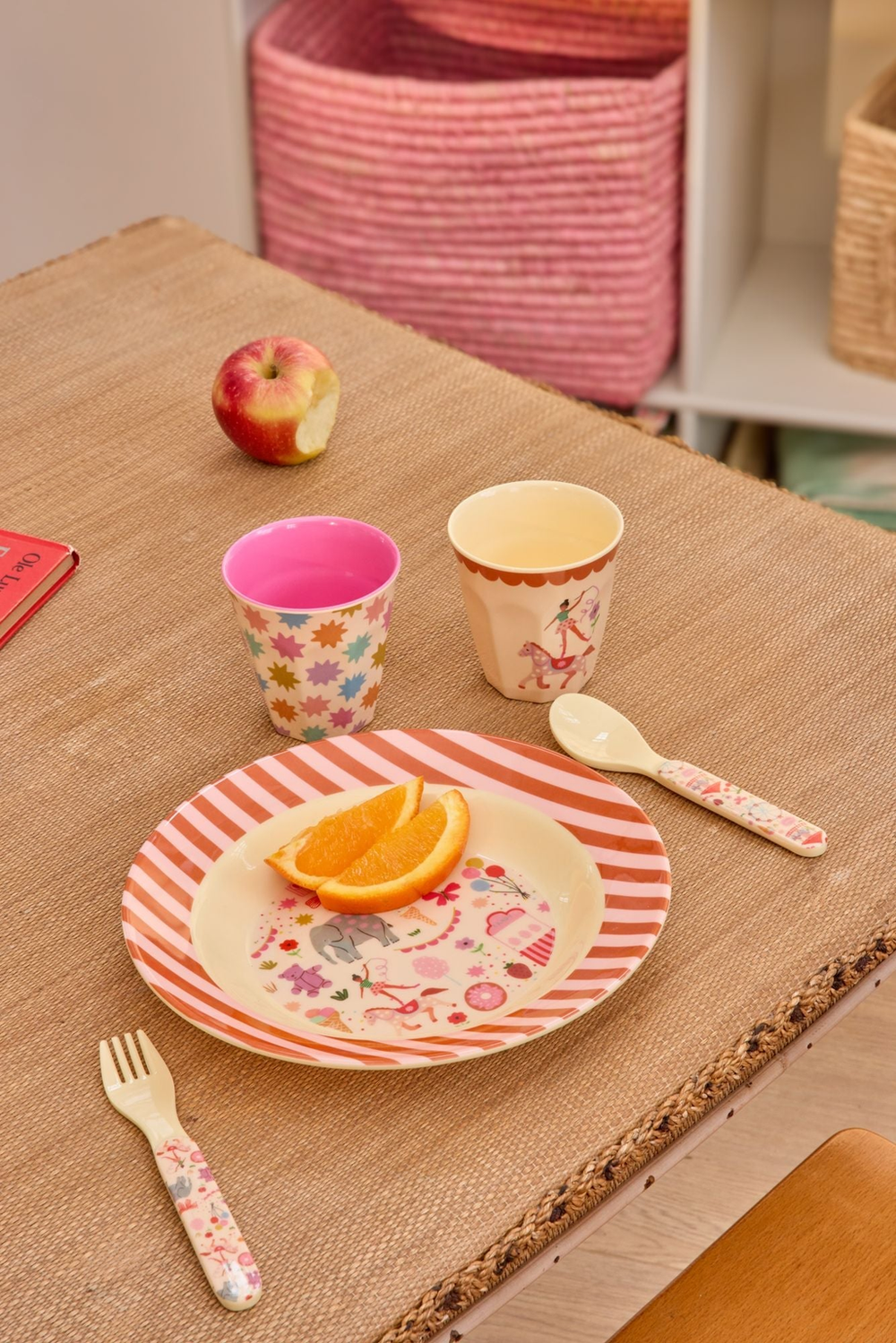 Melamine Kids Bowl | Fun Fair Pink Print - Rice By Rice