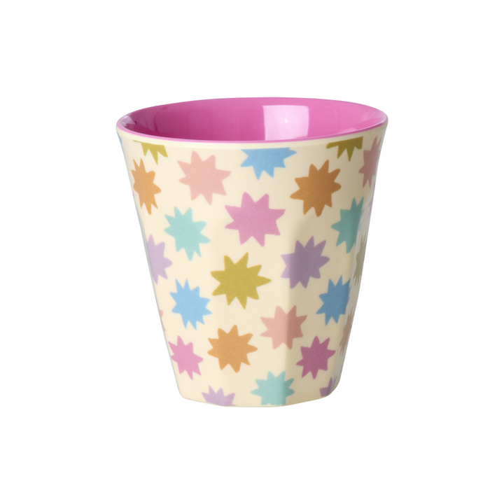 Melamine Kids Cups in Fun Fair Pink Prints - Small - 6 pcs. in Gift Box - - Rice By Rice