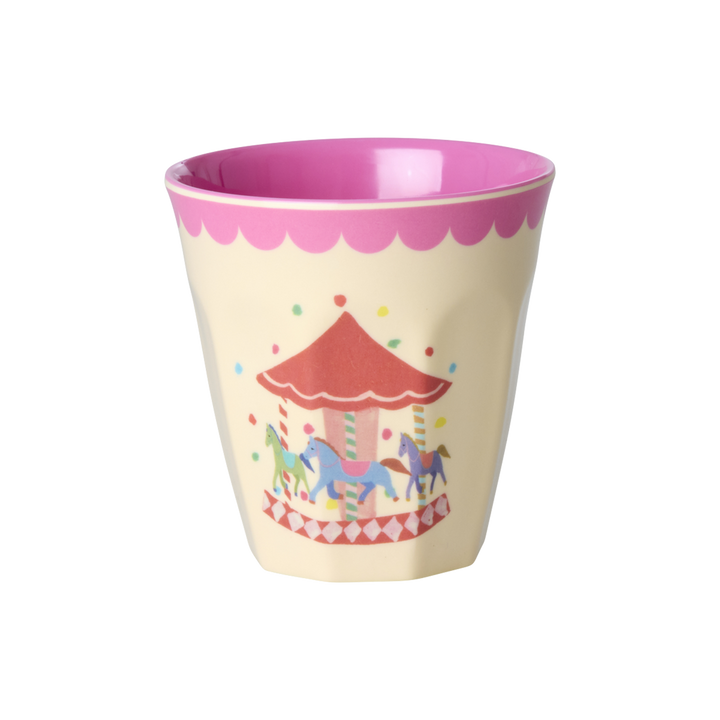 Melamine Kids Cups in Fun Fair Pink Prints - Small - 6 pcs. in Gift Box - - Rice By Rice