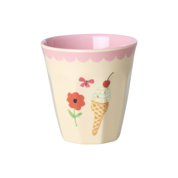 Melamine Kids Cups in Fun Fair Pink Prints - Small - 6 pcs. in Gift Box - - Rice By Rice