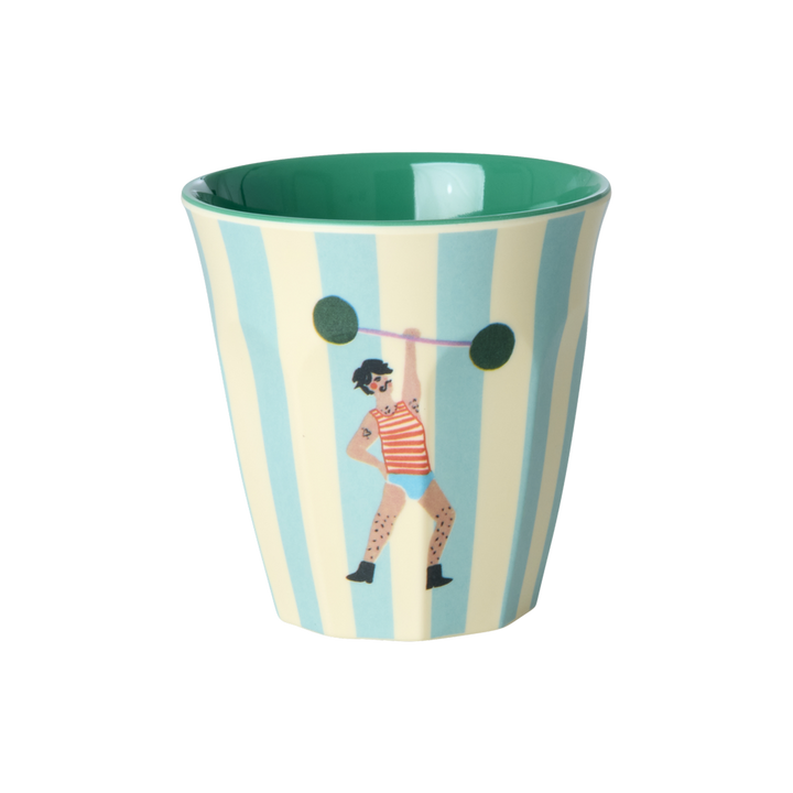 Melamine Kids Cups in Fun Fair Mint Prints - Small - 6 pcs. in Gift Box - - Rice By Rice