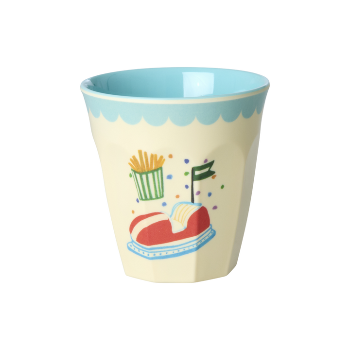 Melamine Kids Cups in Fun Fair Mint Prints - Small - 6 pcs. in Gift Box - - Rice By Rice