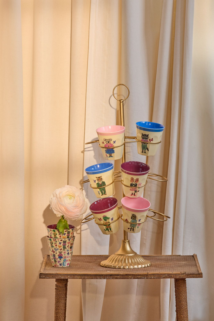 Melamine Medium Cup - Bordeaux - Nathalie Lété Print - 8.4oz - Rice By Rice