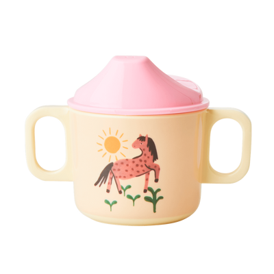 Melamine 2 Handle Baby Cup | Pink Farm - Rice By Rice