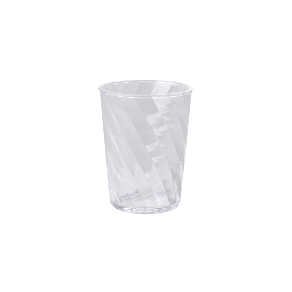 Acrylic Tumbler Glass in Twisted Swirly Design - Clear - Rice By Rice