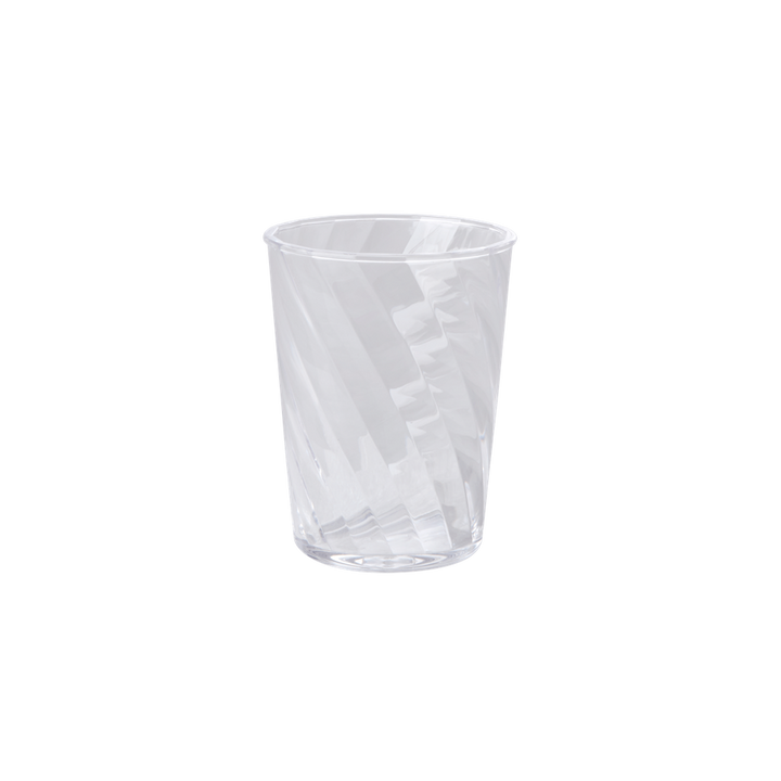 Acrylic Tumbler Glass in Twisted Swirly Design - Clear - Rice By Rice