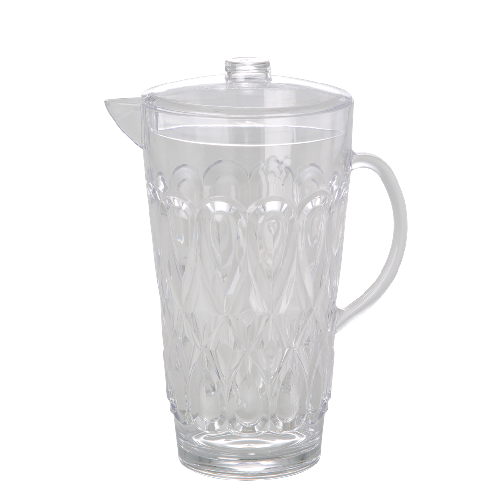 Acrylic Jug with Swirly Embossed Detail Clear - Large - Rice By Rice