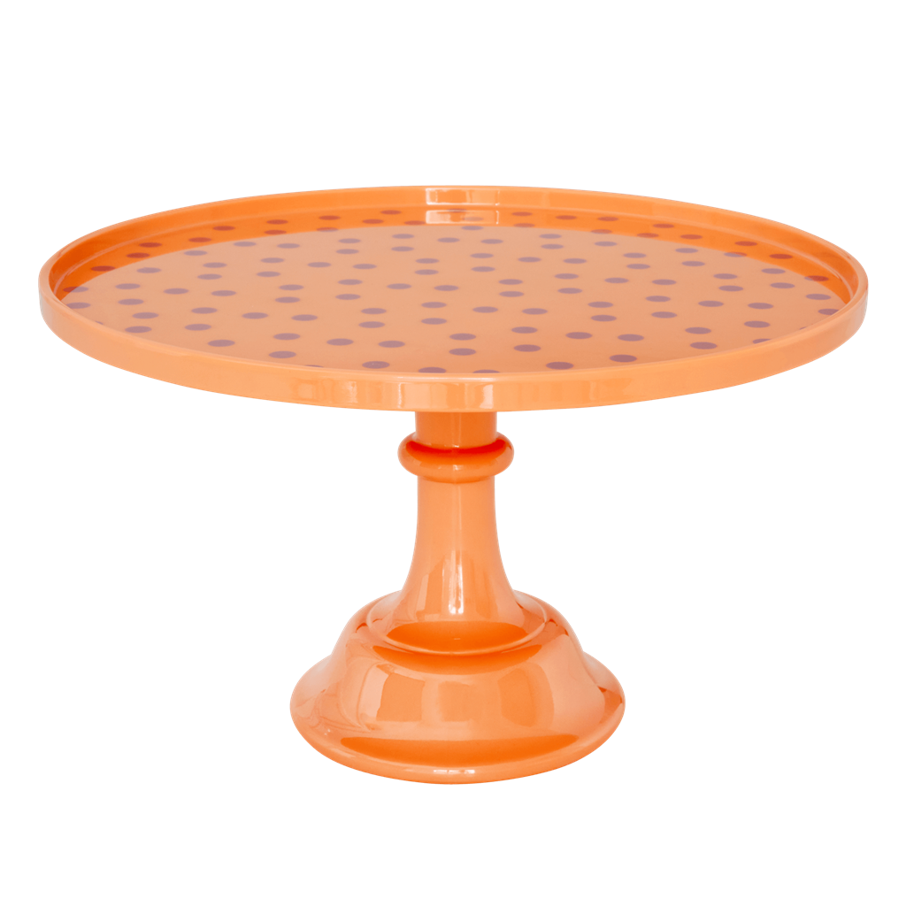 Melamine Cake Stand | Lavender Dots Print - Rice By Rice