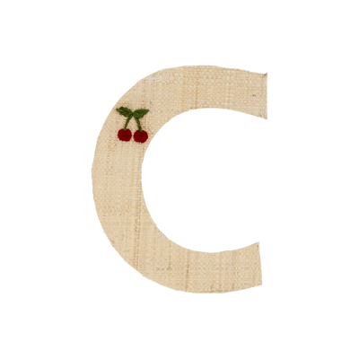 One Raffia Letter Sticker | Girl - C - Rice By Rice