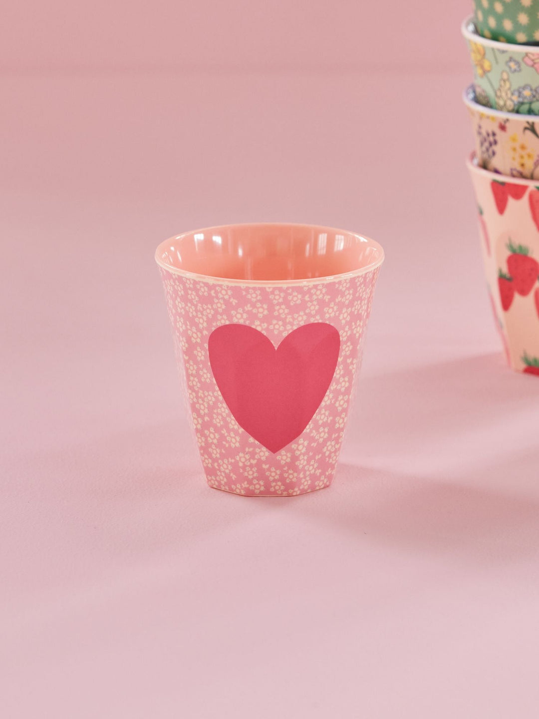Medium Melamine Cup | Heart Print - Rice By Rice