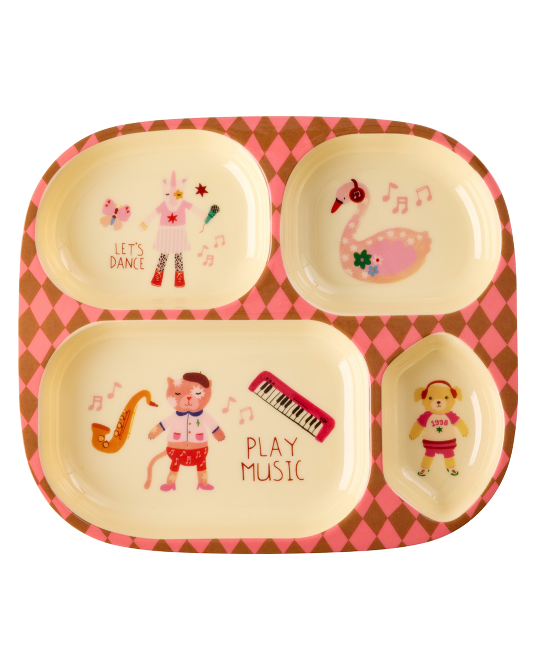 Kids 4 Room Plate - Pink - Music Band - Rice By Rice