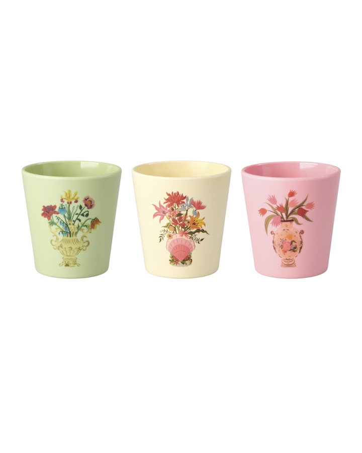 Melamine Sushi Cups - Assorted Chinese Prints - Set of 3 - Rice By Rice