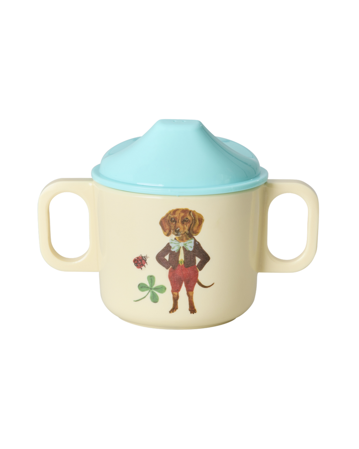 Melamine Baby Dinner Set in Giftbox - Nathalie Lété Print - Brown - 4 pcs - Rice By Rice