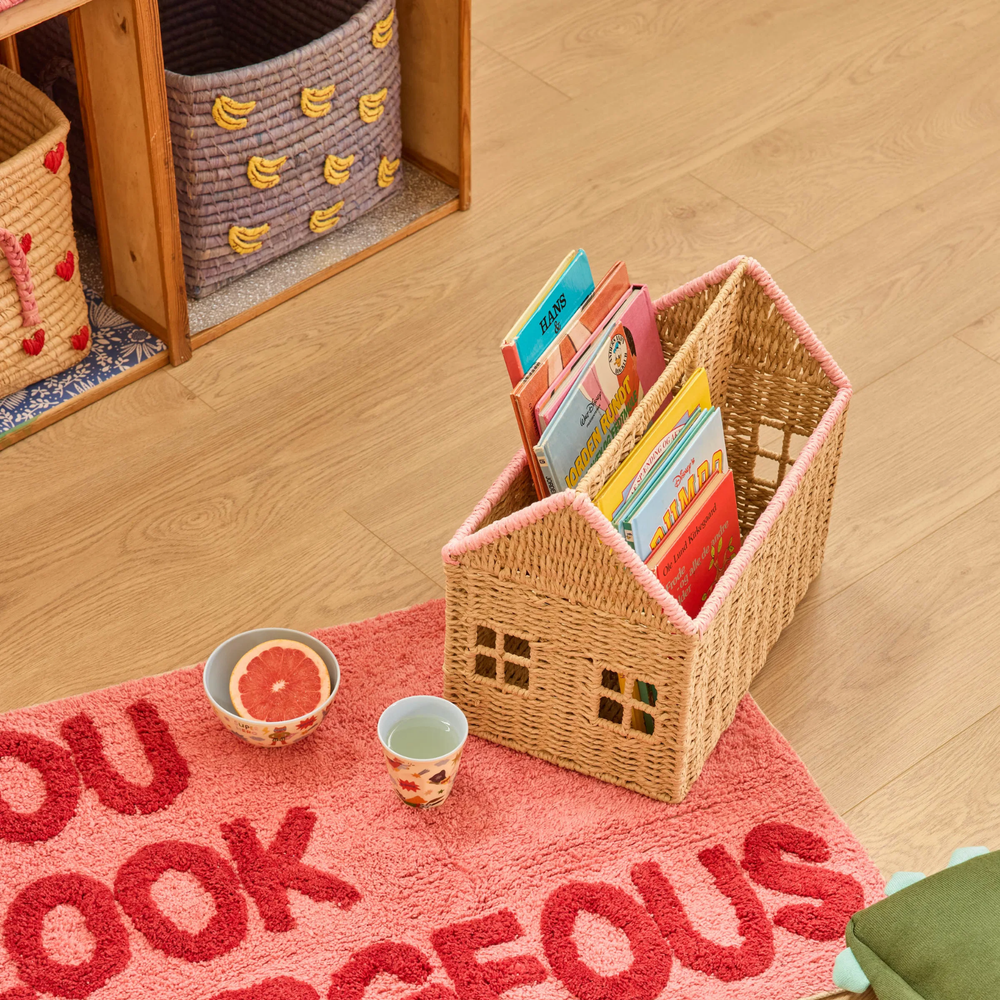 House Book Storage - Blue - Rice By Rice
