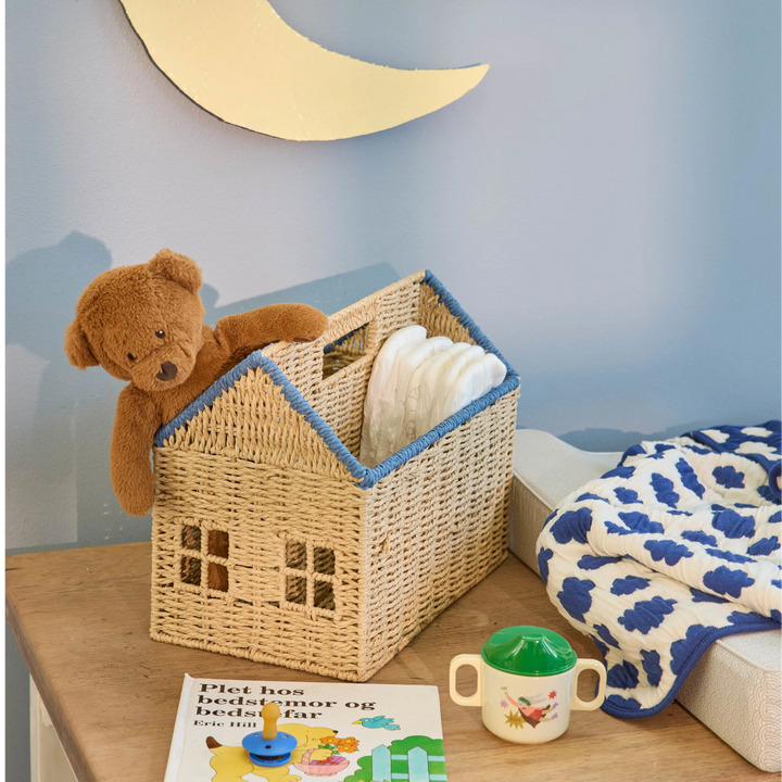 House Book Storage - Blue - Rice By Rice