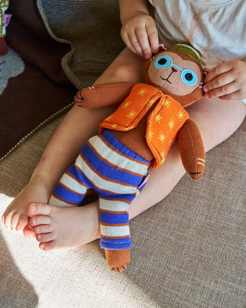 Monkey Cotton Plush Toy - Multicolor - Rice By Rice