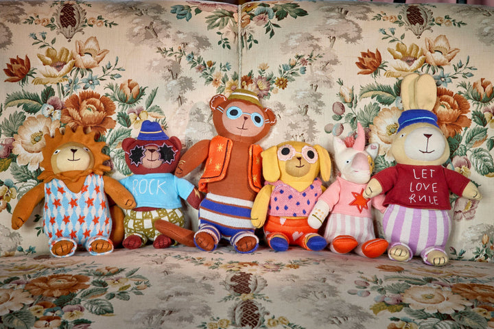 Monkey Cotton Plush Toy - Multicolor - Rice By Rice