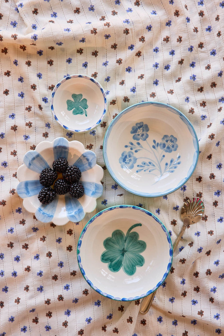 Ceramic Bowl with Hand Painted Good Luck Clover - 11.8 oz - Rice By Rice