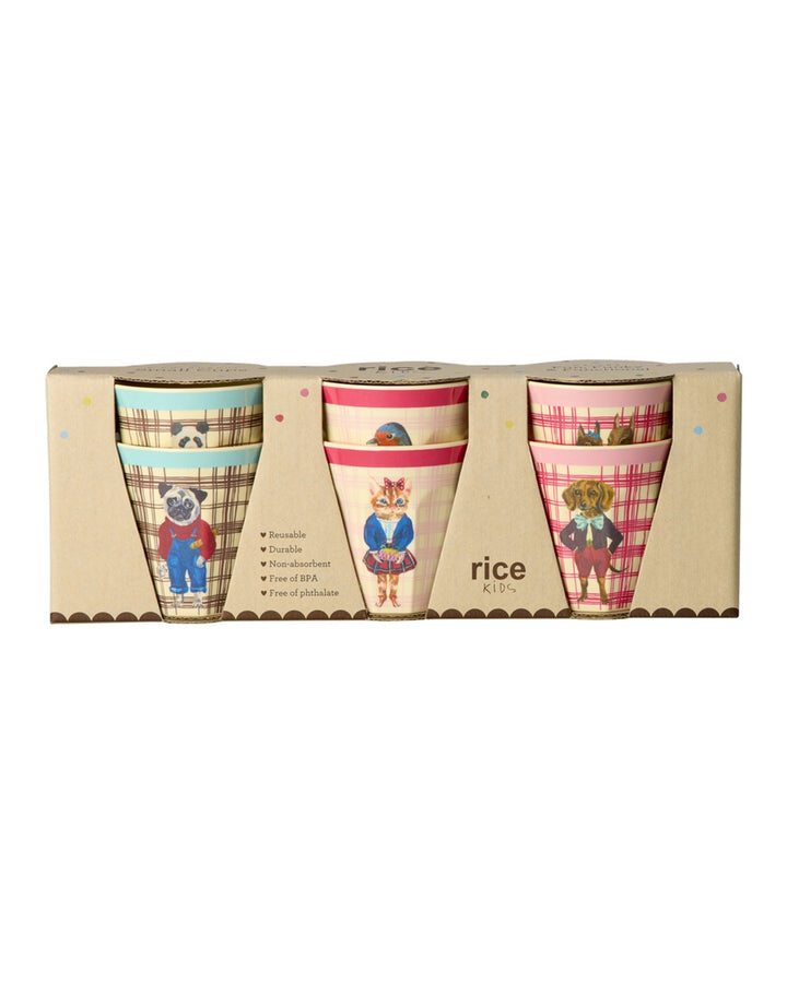 Melamine Kids Cup with Nathalie Lété Prints - Small - 6 Pack -5.41 oz - Rice By Rice
