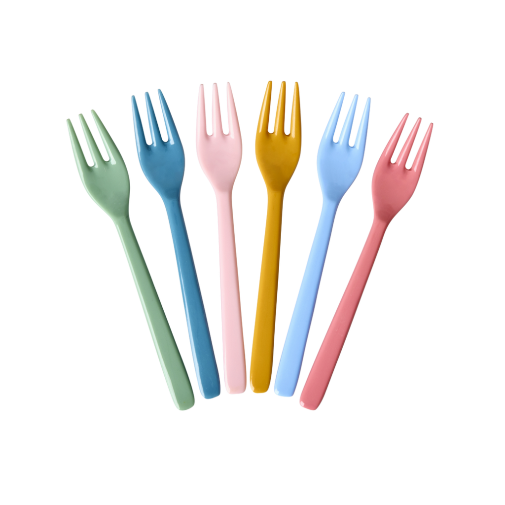 Cake Fork - Multicolor - Set of 6 - Rice By Rice
