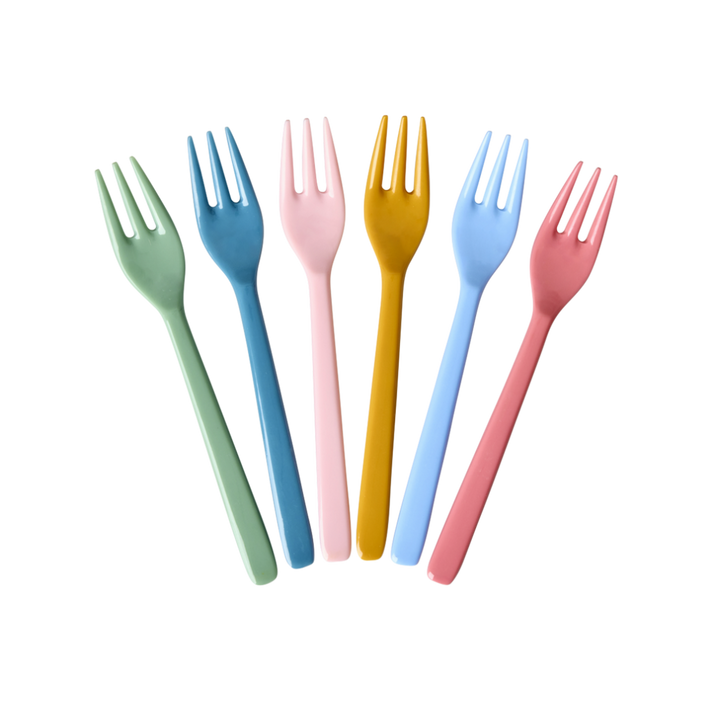Cake Fork - Multicolor - Set of 6 - Rice By Rice