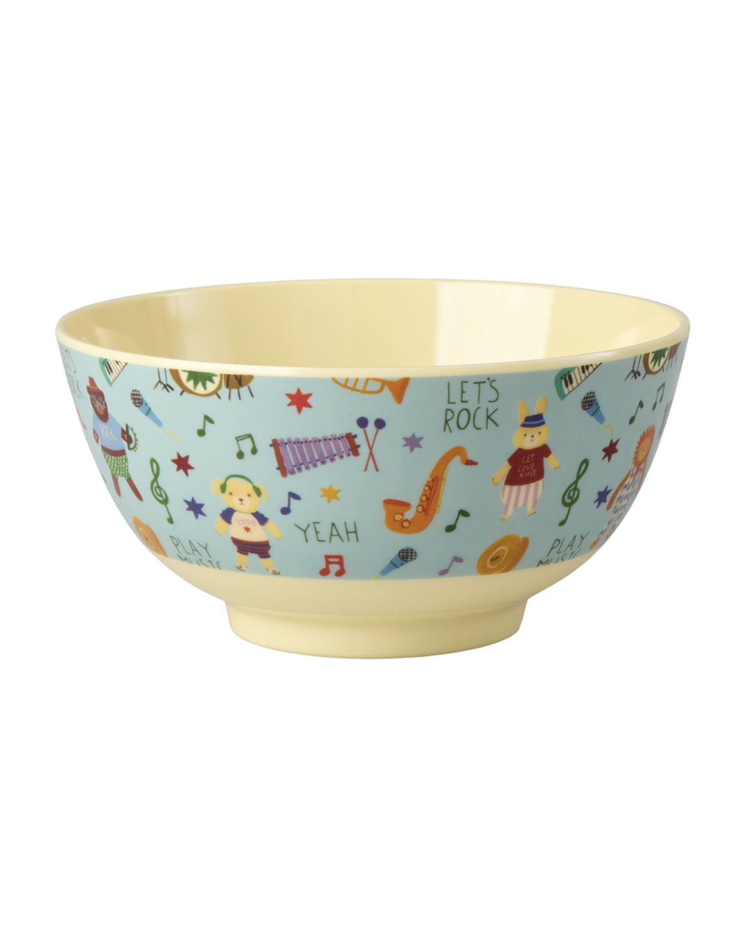 Medium Kids Bowl - Blue - Music Band - Rice By Rice