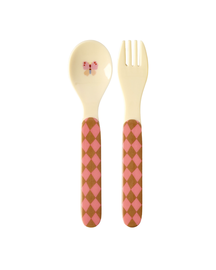 Baby Spoon and Fork - Pink - Music Band - Rice By Rice