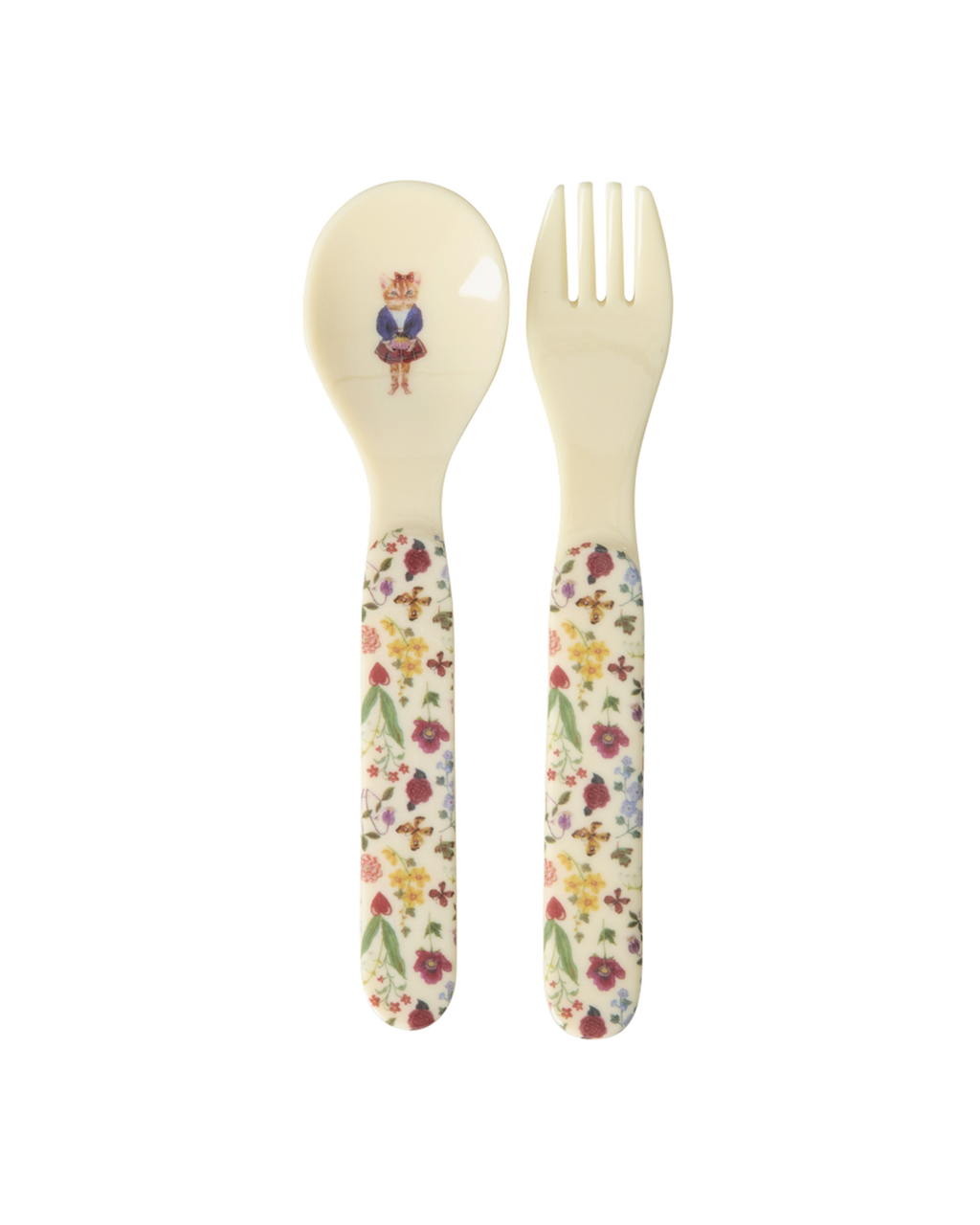 Melamine Baby Dinner Set in Giftbox - Nathalie Lété Print - Cream - 4 pcs - Rice By Rice