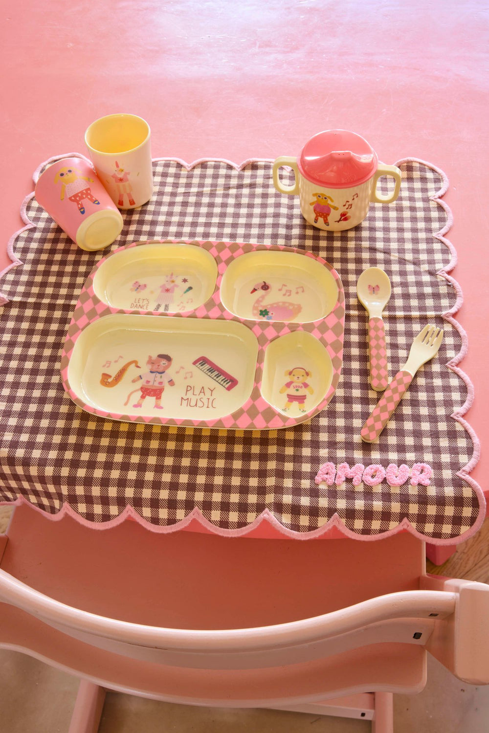Baby Spoon and Fork - Pink - Music Band - Rice By Rice