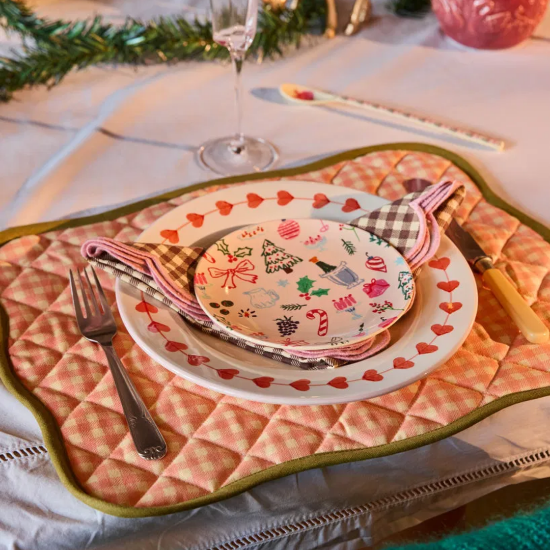 Melamine Cake Plate with Xmas Galore Print – Small - Rice By Rice
