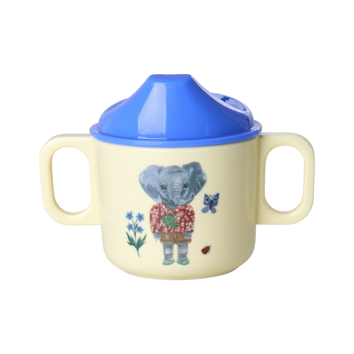Melamine 2 Handle Baby Cup Nathalie Lete Blue Print - Rice By Rice