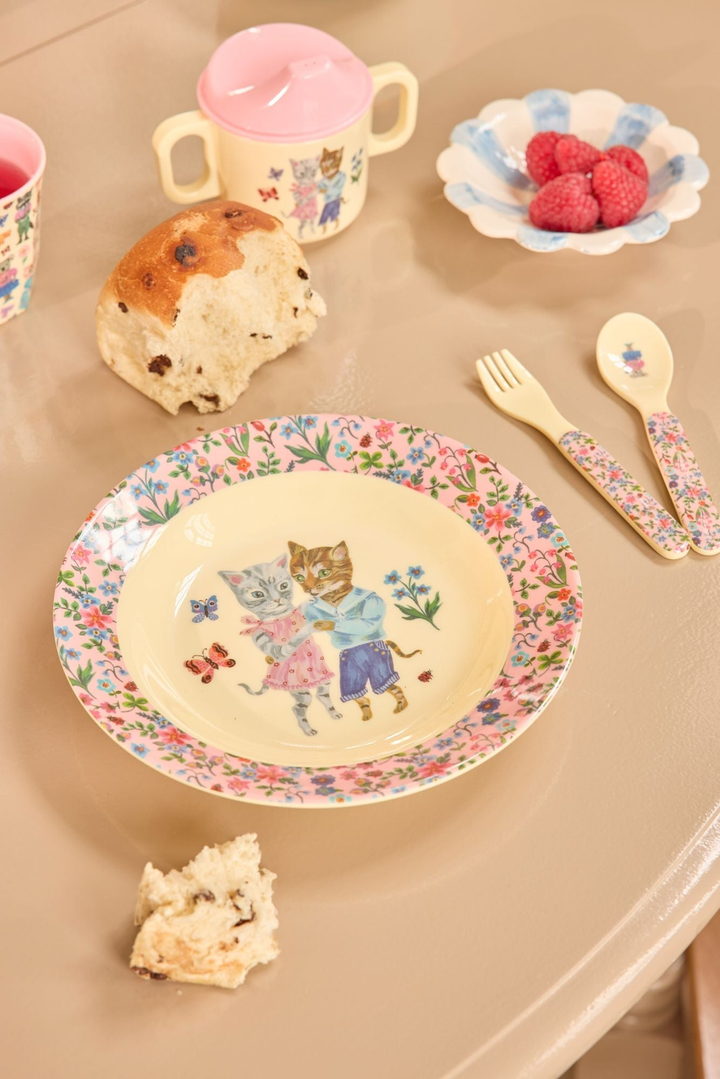 Baby Spoon and Fork - Pink - Nathalie Lété Print - Rice By Rice