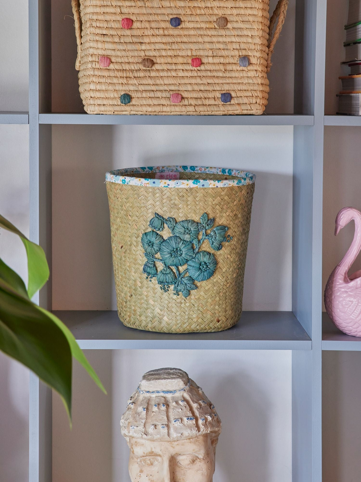 Small Round Raffia Basket - Natural - Rice By Rice