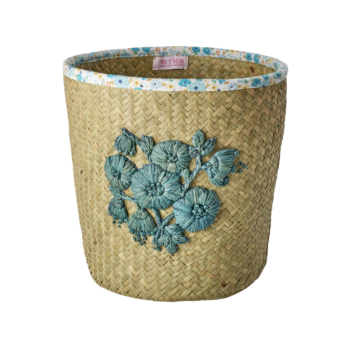 Small Round Raffia Basket - Natural - Rice By Rice