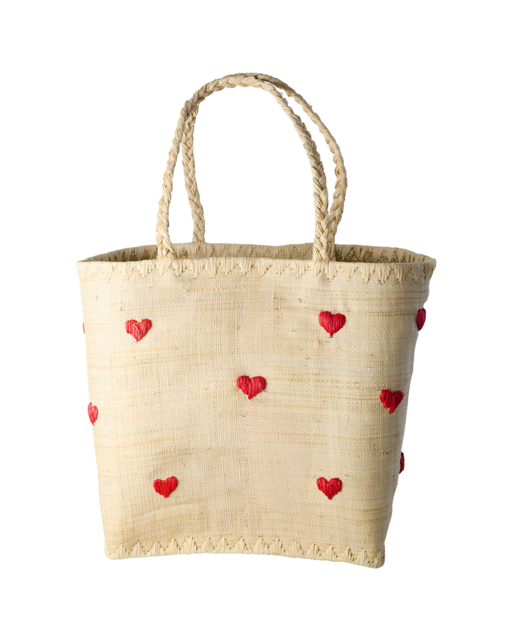 Large Raffia Bag - Nature - Darling Hearts Design