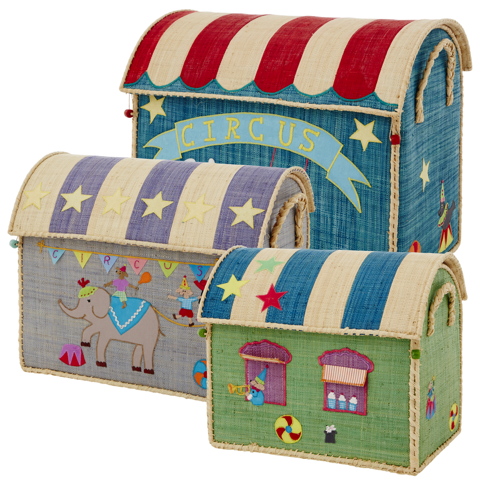 Large Raffia Storage House - Circus theme - Rice By Rice