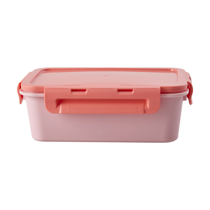 Large Square Lunchbox with 3 Inserts - Pink Print - Rice By Rice