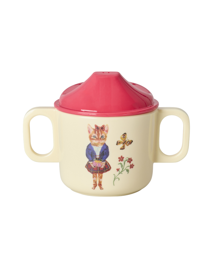 Melamine Baby Dinner Set in Giftbox - Nathalie Lété Print - Cream - 4 pcs - Rice By Rice