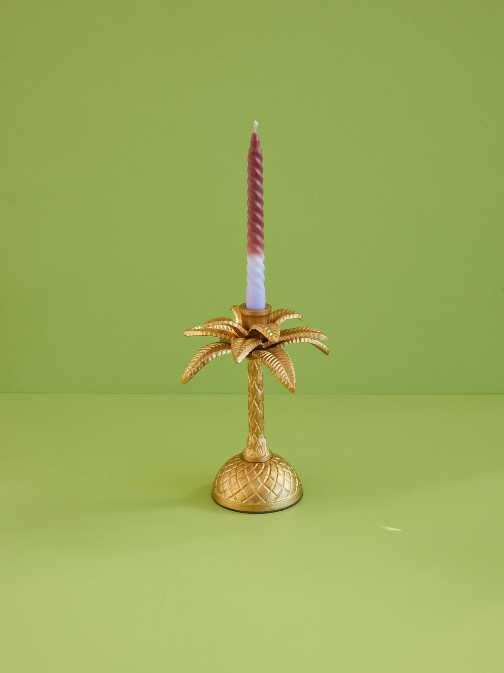 Large Palm Metal Candle Holder - Gold - Rice By Rice