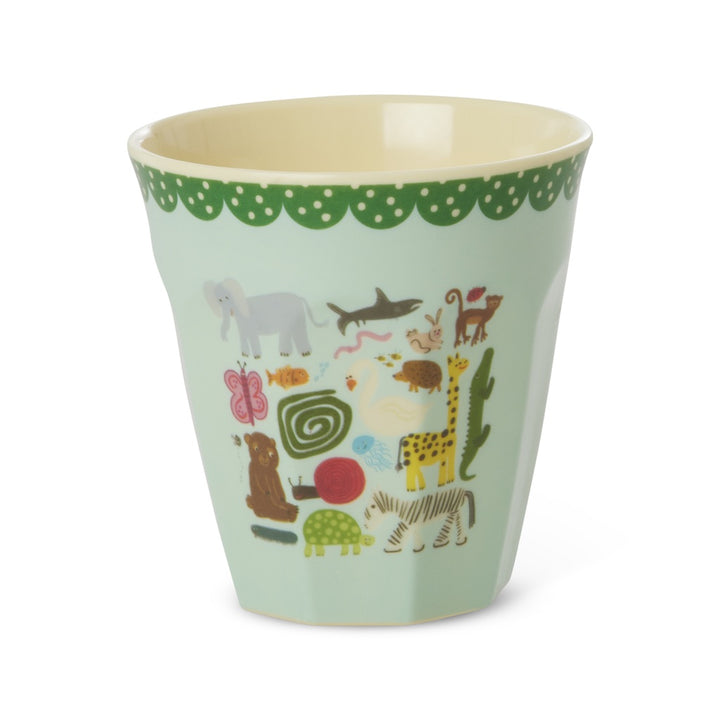 Medium Cup - Mint - Wildlife Print - Rice By Rice