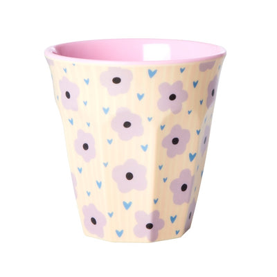 Medium Melamine Cup - Soft Pink - Flowers Print - Rice By Rice