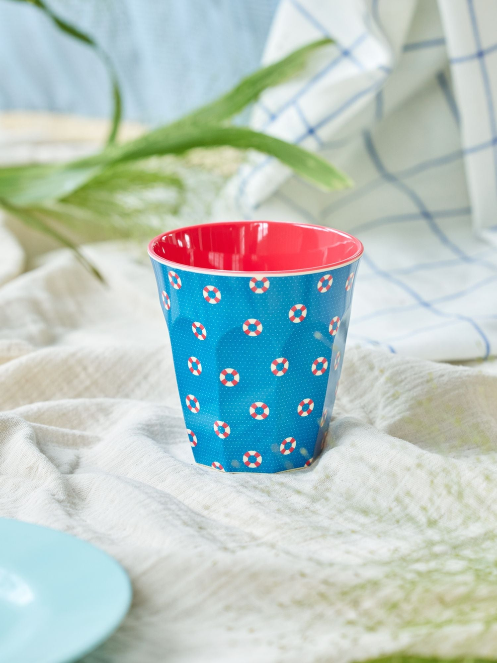 Medium Cup - Dark Blue - Lifeline Print - Rice By Rice