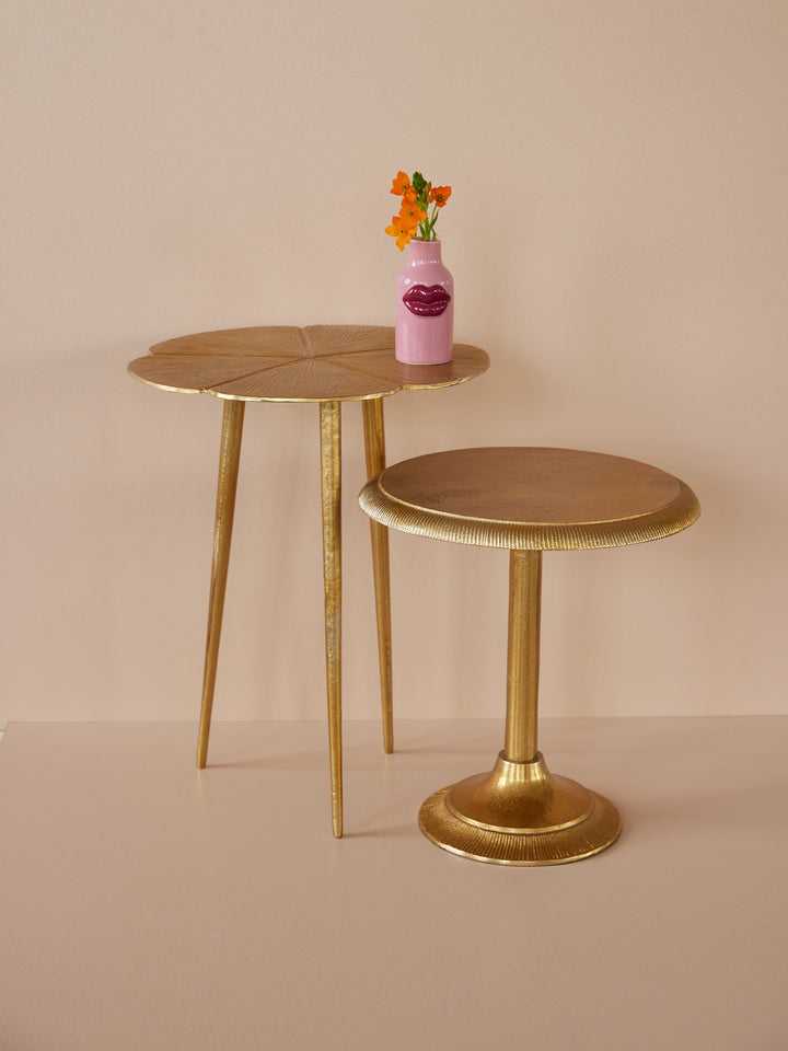Round Aluminum Table - Gold - Rice By Rice