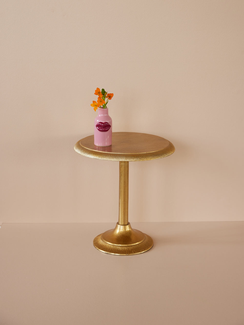 Round Aluminum Table - Gold - Rice By Rice