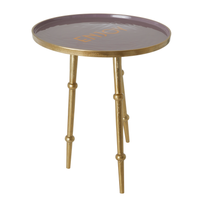 Large Round Metal Table - Lavender - Rice By Rice