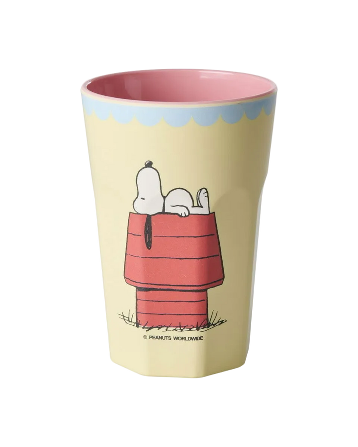 Tall Cup - Snoopy Print in Cream - - Rice By Rice