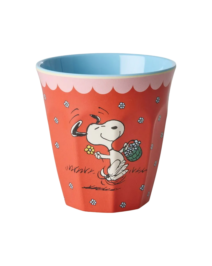 Melamine Cup with Snoopy Print - Red - 8.45 oz - EARLY JUNE DELIVERY - Rice By Rice